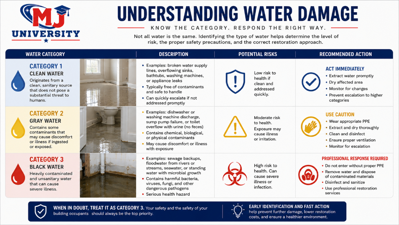 Understanding Water Damage Categories