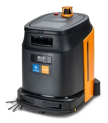 Robotic floor scrubber for hospitality facilities
